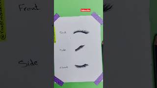 رسم سهل|كيف ترسم الرموش بالطريقة الصحيحة|How to draw eyelashes#shorts #raneemdaher_art #drawing#art