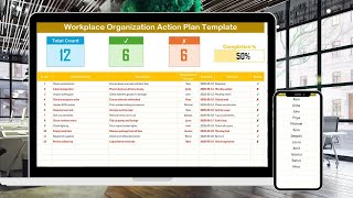 Workplace Organization Action Plan in Excel