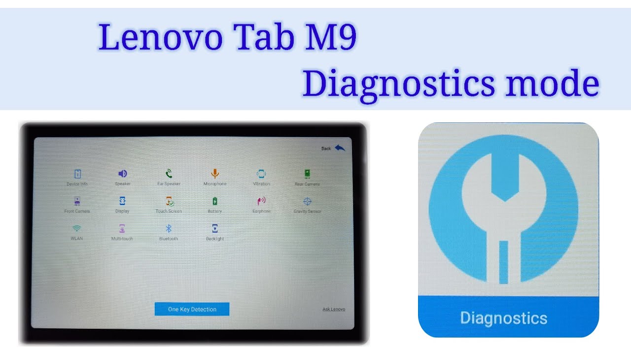 Lenovo Tab M9 diagnostics mode - YouTube