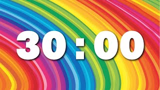 30:00 Rainbow Countdown Timer - No Sound