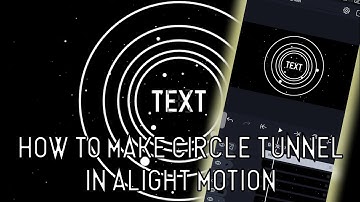 How To Make Circle Tunnel And 3d Particle In Alight Motion