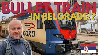 WE RIDE SERBIA'S NEW BULLET TRAIN 🇷🇸 | Rainy day trip to Novi Sad | Serbia travel vlog 2024