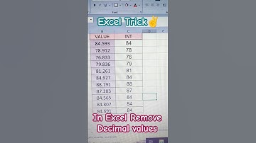 #excel#Remove Decimal values#easy#shortvideo