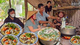 Bánh Canh Bột Ép Thịt Vịt Tôm, Nước Cốt Dừa | Hương Vị Bánh Quê Miền Tây || Duck meat soup cake