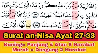 Tadarus Surat an-Nisa Verses 27-33, There are Long Marks & Buzzing Colors for Smooth Reading of t...
