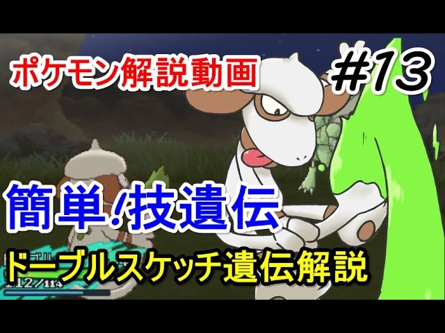 ポケモン ドーブルで簡単 遺伝技習得方法まとめ 初心者のためのポケモン解説 13 サン ムーン Pokemon Sun And Moon Youtube