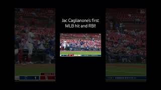 Jac Caglianone tallies his first hit and RBI in #mlb #royals #kansascity #kc