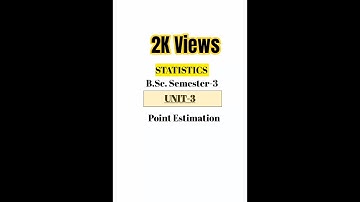 Point Estimation|B.Sc. Semester -3| Unit-3| Full video with notes on channel|#statistics #notes
