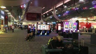 Walking Las Vegas McCarran Int'l Airport Terminal 1