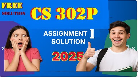 CS 302P ASSIGNMENT 1 SOLUTION FALL 2025|CS302P ASSIGNMENT