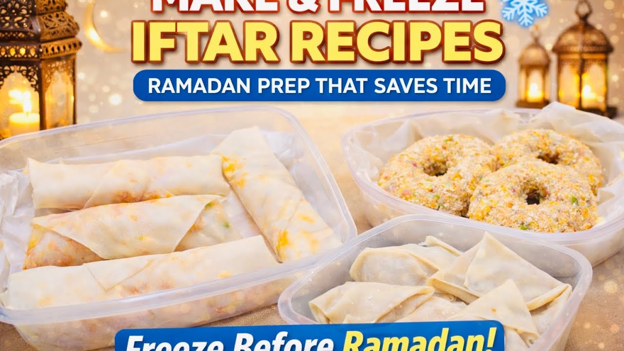 Рецепт приготовления и заморозки ифтара 2026 || хрустящие спринг-роллы || хрустящие куриные пончи...