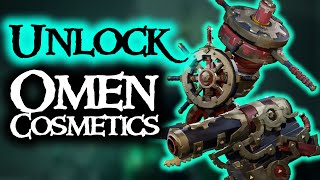 UNLOCK THE OMEN COSMETICS // SEA OF THIEVES - Helm, Capstan and Cannons!