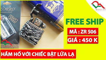 Bật lửa Zorro 506 bọc rồng hầm hố rất độc lạ | Deva.vn | Giá 450.000 Đ