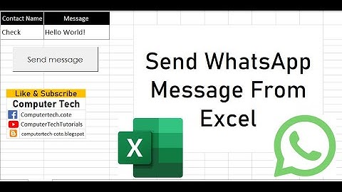 Send Whatsapp Message from Excel VBA Step by Step Tutorial 2