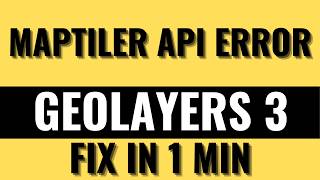 Famous How to Fix "Invalid MapTiler API Key Error" in GeoLayers 3 | Easy Solution Profile