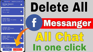 Delete All Messenger Chat In One Click || Facebook Messenger all messages delete kaise kare 1clik me