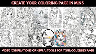 Create your COLORING PAGE in MINUTES with Ai Tools Better than Midjourney #kdp