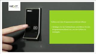 Digilock Axis RFID Open the Lock with the Programming key German