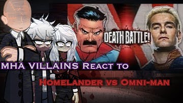 MHA Villains react to HOMELANDER Vs OMNIMAN DEATH BATTLE