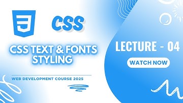 CSS Text & Fonts Styling Tutorial 🎨 | Google Fonts | CSS for Beginners (2025) 🚀 | L-4