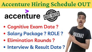 Accenture Hiring Schedule Released | Salary/ Role/ Elimination Round |Accenture Recruitment 2021