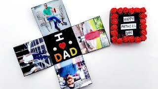 DIY Greeting Cards for Happy Fathers Day / Photo explosion box tutorial / How to make Explosion Box