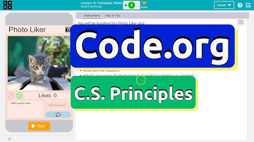 Code.org Lesson 4  | Activity Guide |  Variables Make a Photo Liker App | CS Principles Unit 4