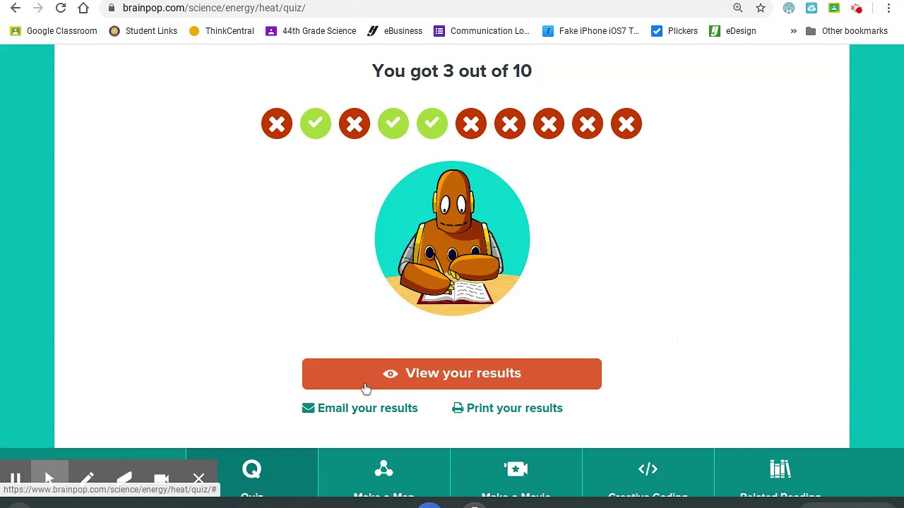 Brain Pop Worksheet and Quiz Directions