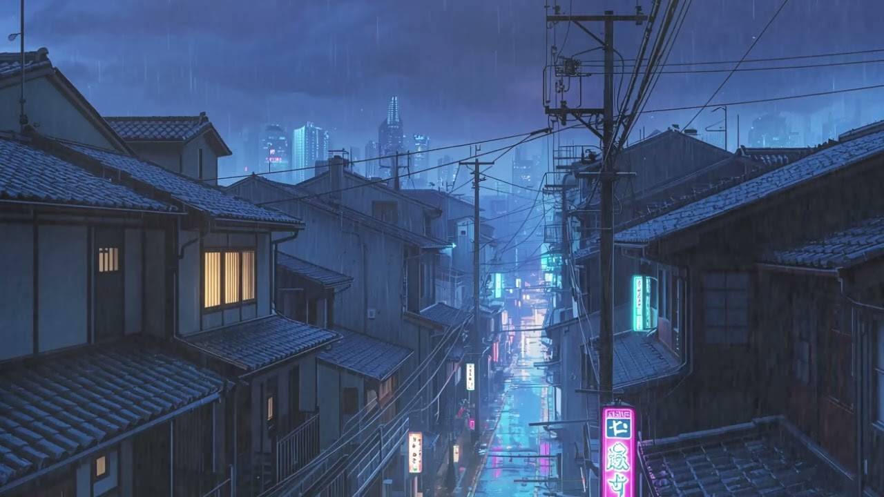 ’90s Lofi in the Rain 📼🌧️ Productivity Beats from an Old Japanese Street