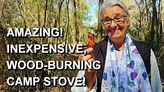 AMAZING! FOLDING, INEXPENSIVE, WOODBURNING CAMP STOVE TEST