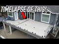 Super Long Beams &amp; Soffit Made From Decking || Dr Decks Timelapse