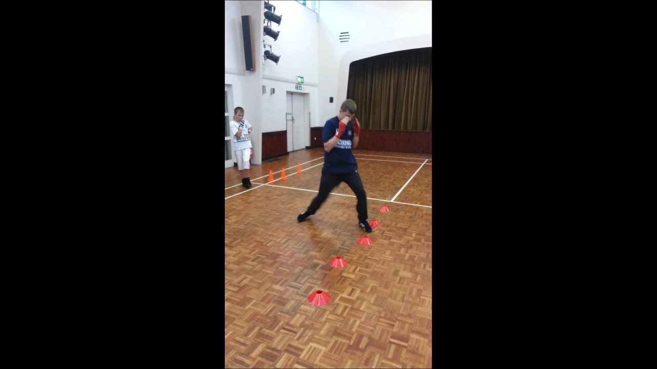 Boxing footwork with cones YouTube
