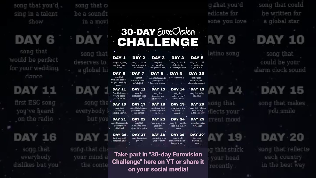 30-Day Eurovision Challenge - Youtube