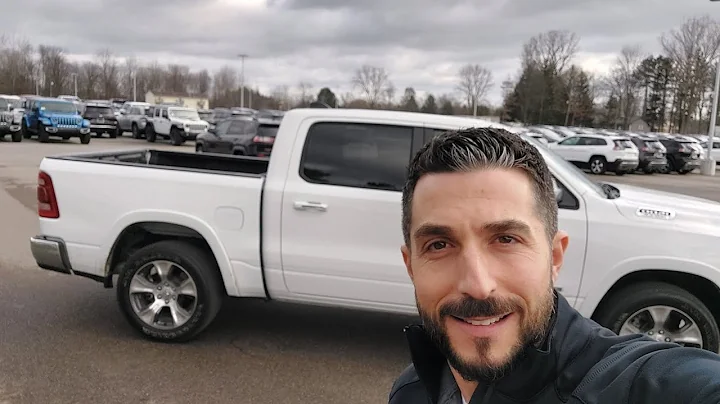 2020 Ram 1500 Laramie V8 White with peanut butter ...