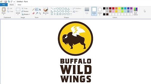 How to draw a Buffalo Wild Wings logo using MS Paint | How to draw on your computer