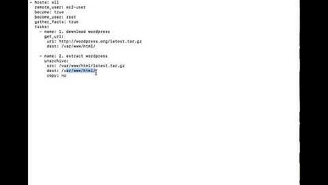 playbook install WordPress on the ec2 instance