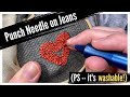 How to do Punch Needle on Denim | Tutorial
