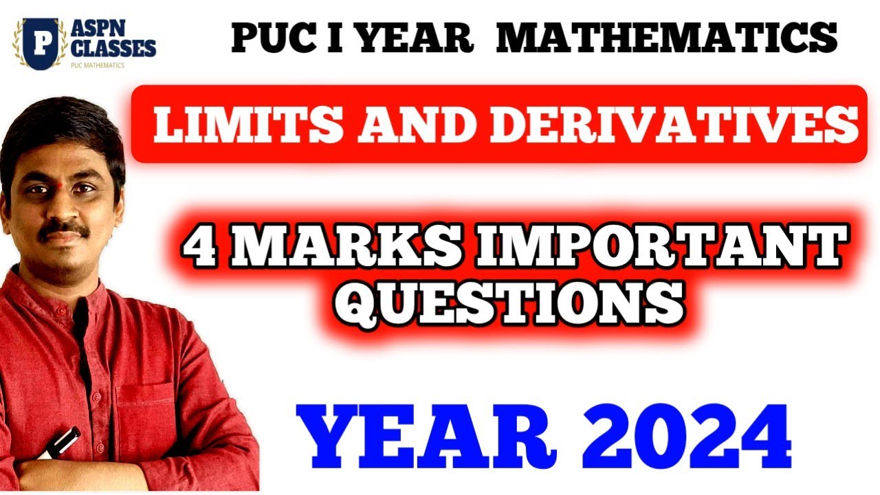Fix Questions LIMITS AND DERIVATIVES 4 MARKS IMPORTANT FIX QUESTIONS annual exam 2024 ...