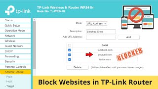how to block any website in tp-link router [tl-wr841n]