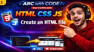 H how to create an HTML file#HTMLFile#HTMLForBeginners#LearnHTML#arcwithcode
