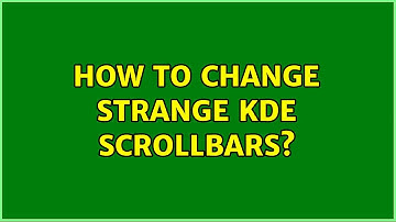 Ubuntu: How to change strange kde scrollbars?
