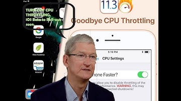 TURN OFF CPU THROTTLE ON YOUR iPHONE | iOS 11.3