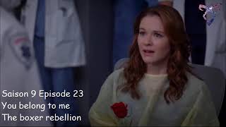 Grey&#39;s anatomy S9E23 - You belong to me - The boxer rebellion