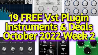 19 Best New FREE VST Plugins, Vst Instruments, Sample Packs & Best Deals - OCTOBER 2022 Week 2