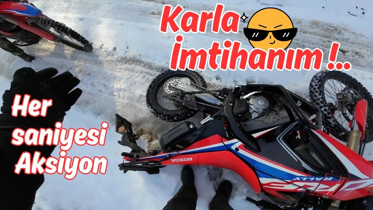 Honda CRF 250 Rally İle Karda Zorlu Sürüş
