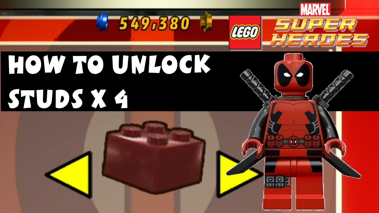 Lego Marvel Super Heroes How To Unlock Studs X4 Deadpool Brick