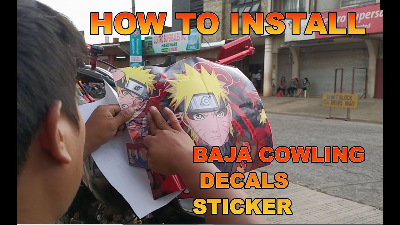 How to install Decals Baja Cowling Sticker I Kamsxz Printshop - YouTube