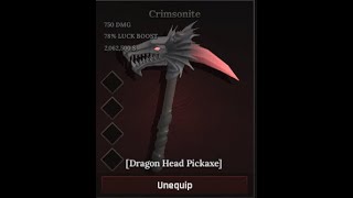buying the best pickaxe in the forge (dragon head) - ROBLOX