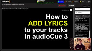 How to add lyrics to any backing track with audioCue3