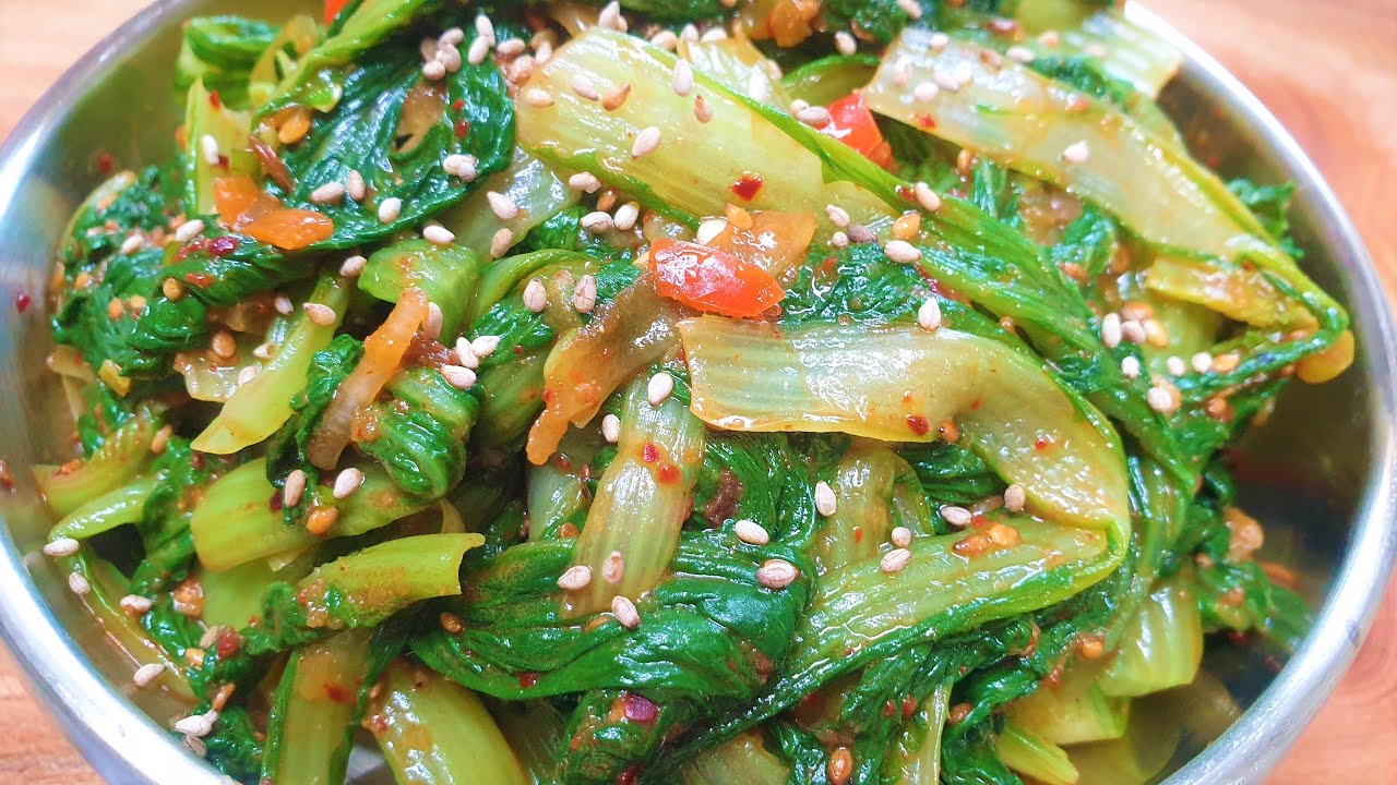 얼갈이배추 된장무침